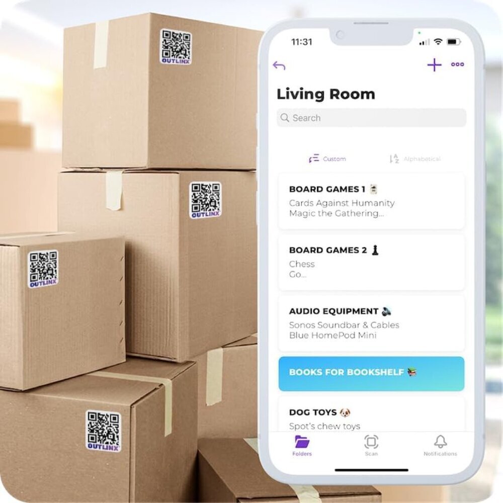 QR Smart Stickers | Stick Digital Notes to Your Things | The Original 4-Pack Bun - Picture 6 of 6